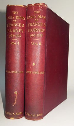 Item #000059 THE EARLY DIARY OF FRANCES BURNEY 1768-1778. WITH A SELECTION FROM HER...