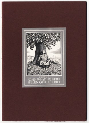 Item #000117 ROCKWELL KENT'S BOOKPLATE FOR JOHN WHITING FRIEL. Rockwell KENT, Ben MAZER