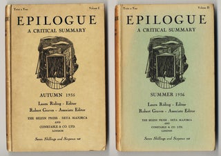 Item #381 EPILOGUE A CRITICAL SUMMARY VOLUME I -- AUTUMN 1935 [with] EPILOGUE A CRITICAL...
