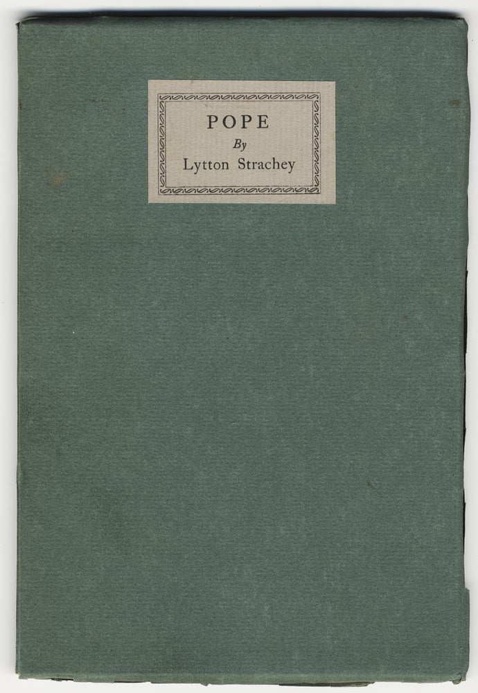 Item #399 POPE THE LESLIE STEPHEN LECTURE FOR 1925. Alexander POPE, Lytton STRACHEY.