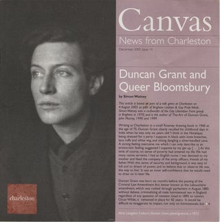 Item #426 "Duncan Grant and Queer Bloomsbury," contained within CANVAS NEWS FROM CHARLESTON ISSUE...