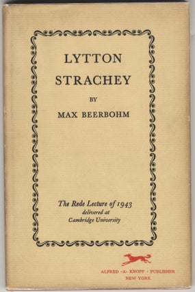 Item #429 LYTTON STRACHEY. Lytton STRACHEY, Max BEERBOHM