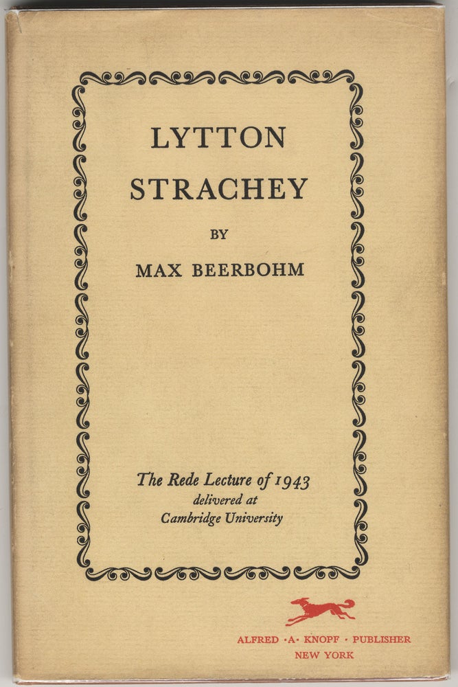 Item #429 LYTTON STRACHEY. Lytton STRACHEY, Max BEERBOHM.